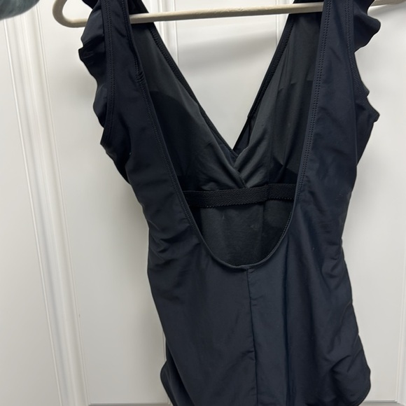 Marina West Black Wrap One Piece Bathing Suit - Picture 10 of 11